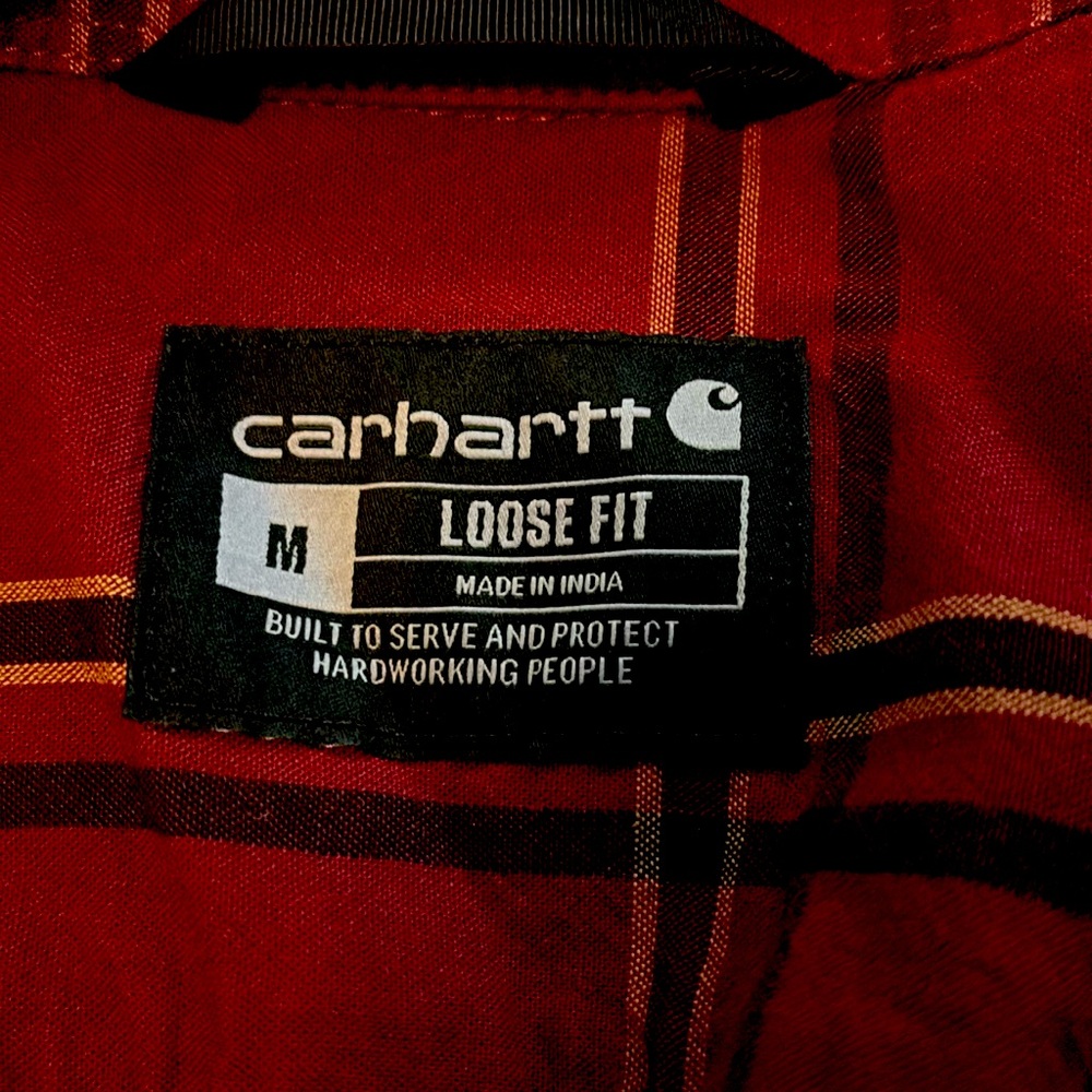 Carhartt Men’s M Loose Fit 100% Cotton Long Sleeve Button Up Dress Shirt